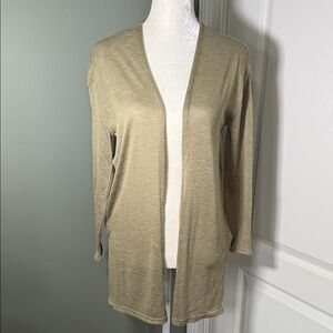 Divided by H&M Olive Open Front Longline Cardigan Small Lightweight Knit
